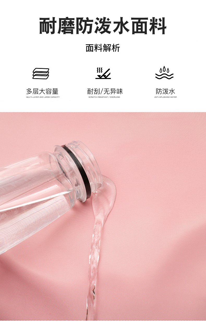 大容量万向轮学生出差旅行包待产收纳包防水干湿分离可扩张行李袋详情7