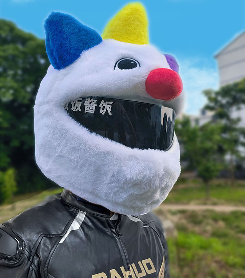 Pumpkin plush helmet cover, cute full helmet protective cover, cycling head cover, Easter pumpk-shaped protection pic 2