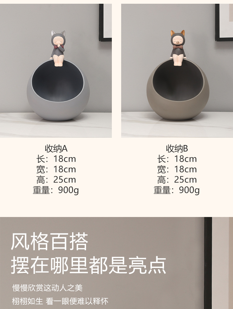 创意可爱少女心桌面猫女孩摆件办公室家居装饰品创意生日礼物女生详情13