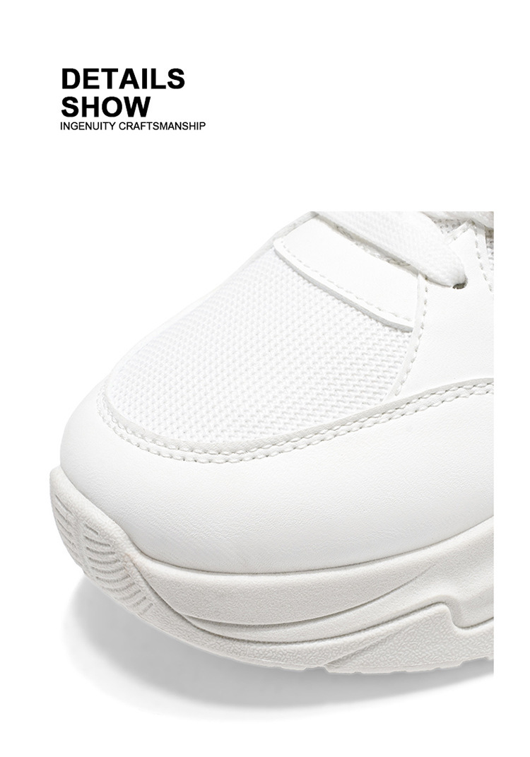 夏季男鞋新款透气网面运动鞋男士潮流百搭小白鞋厚底休闲老爹鞋男详情5