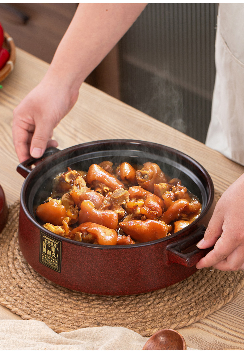 Jinhua lithium porcelain clay pot soup pot, high-temperature resistant 煲仔饭 dry-burning non-cracking rice noodle pot, household red ceramic stew pot pic 8