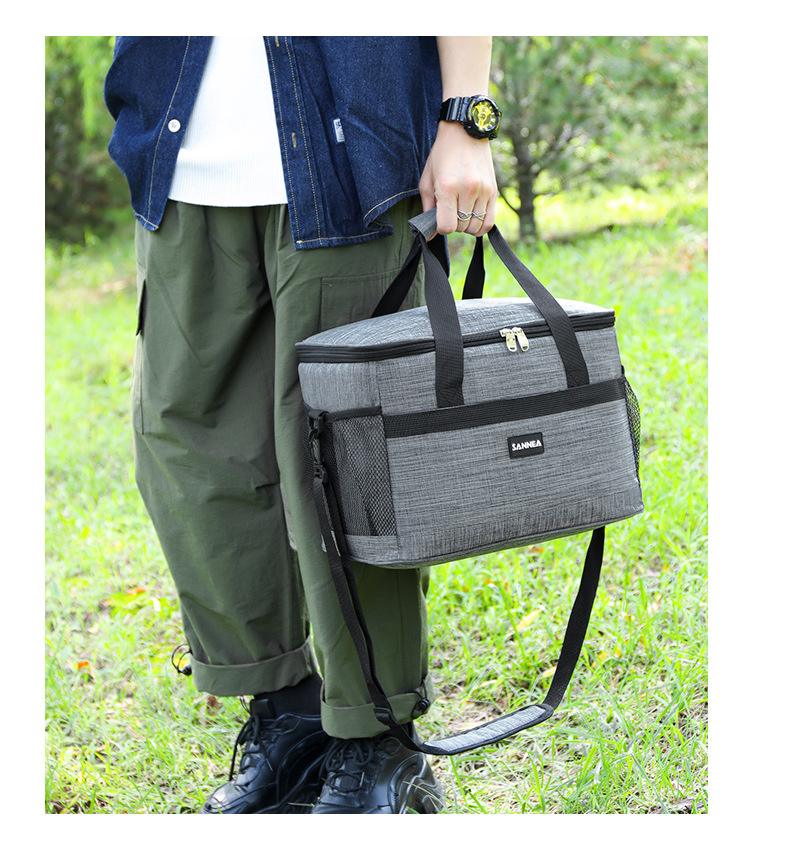 SANNE Cross-border Oxford cloth lunch box bags, hand-purified color takeout bags, outdoor picnic insulated and fresh-keeping bento ice packs pic 31