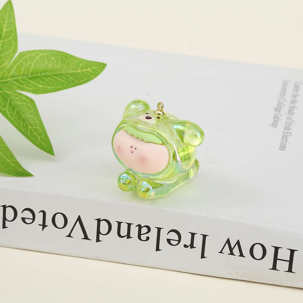 创意飞奔小狗亚克力公仔diy钥匙扣手机链挂件摆件盲盒饰品配件详情13