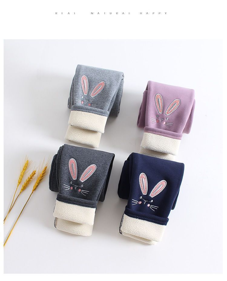 女童加绒裤子外穿打底裤冬季童裤宝宝加绒一体绒中小儿童长裤潮详情7