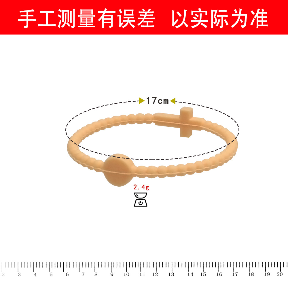 跨境新款欧美手环手串硅胶马卡龙十字架细款儿童手环手链详情10