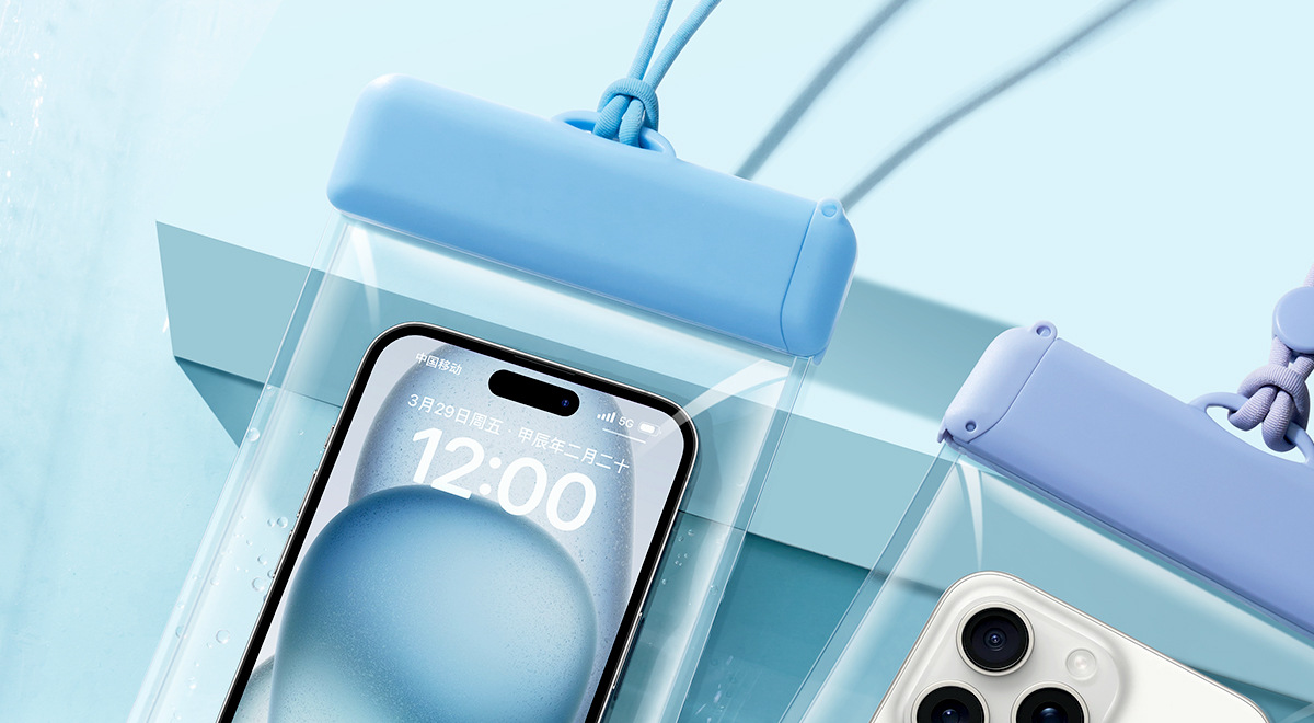 One-piece consignment mobile phone waterproof bag with touch screen, swimming, food delivery rider rainproof sealed bag, diving waterproof mobile phone case pic 2