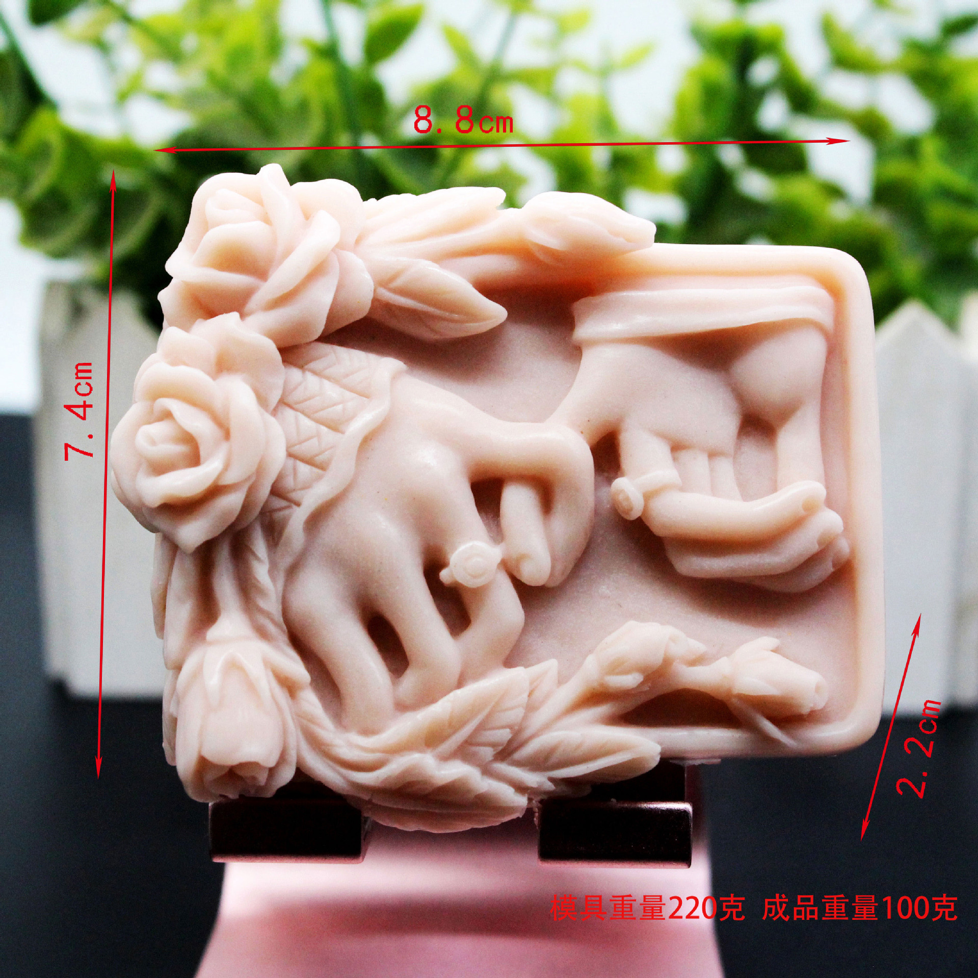 Peony, rose, silicone mold, cake baking, drip glue, scented gypsum, candle making, handmade DIY soap mold pic 10