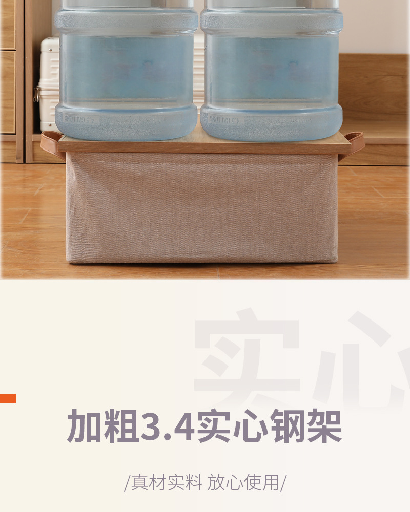 楼兰钢架收纳盒可折叠衣物收纳筐带手提无盖家用衣柜整理收纳箱详情6