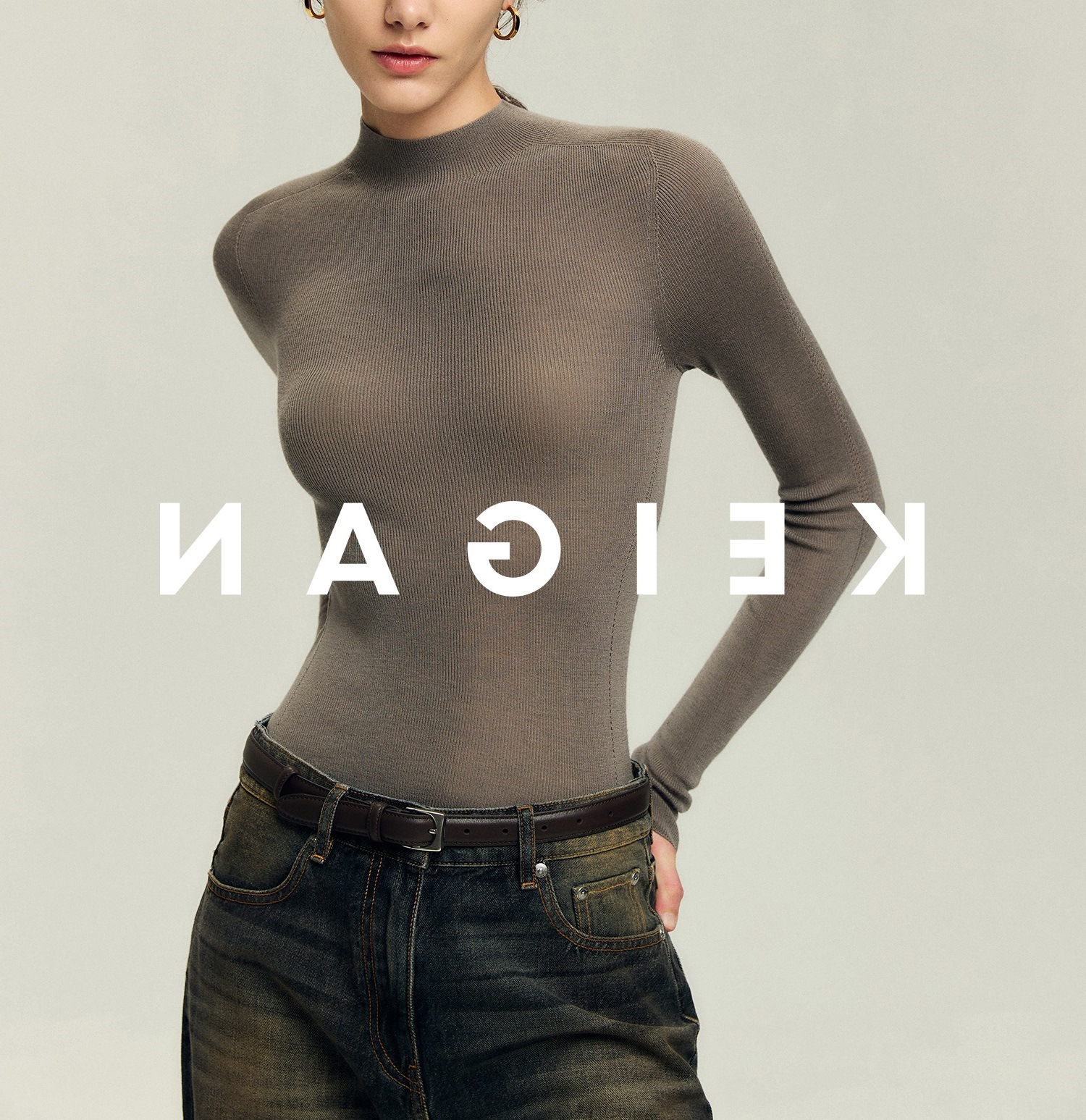 Italian 嵿 luxury 120s washable 160s gold wool 18-needle seamless base knit top for women pic 14