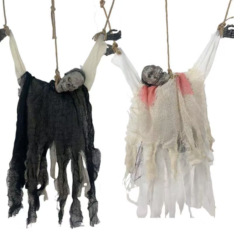 万圣节装饰巫婆声控道具鬼节鬼屋酒吧玩具恐怖玩具电动发光吊鬼巫详情2