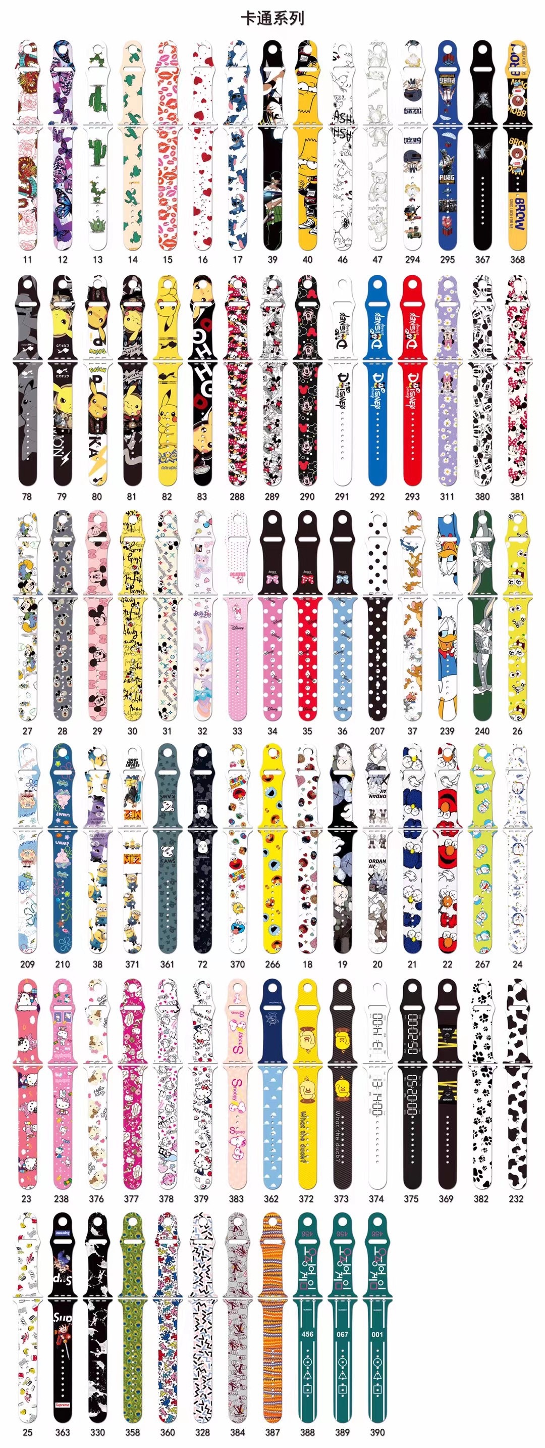 适用苹果彩印表带apple wach/6/5/SE/ultra液态表带印花详情8