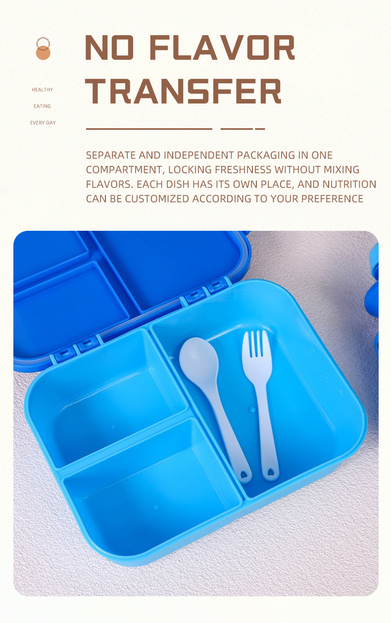 跨境热卖儿童可爱手提水杯饭盒套装厂家学生卡通分格便当盒餐包详情5