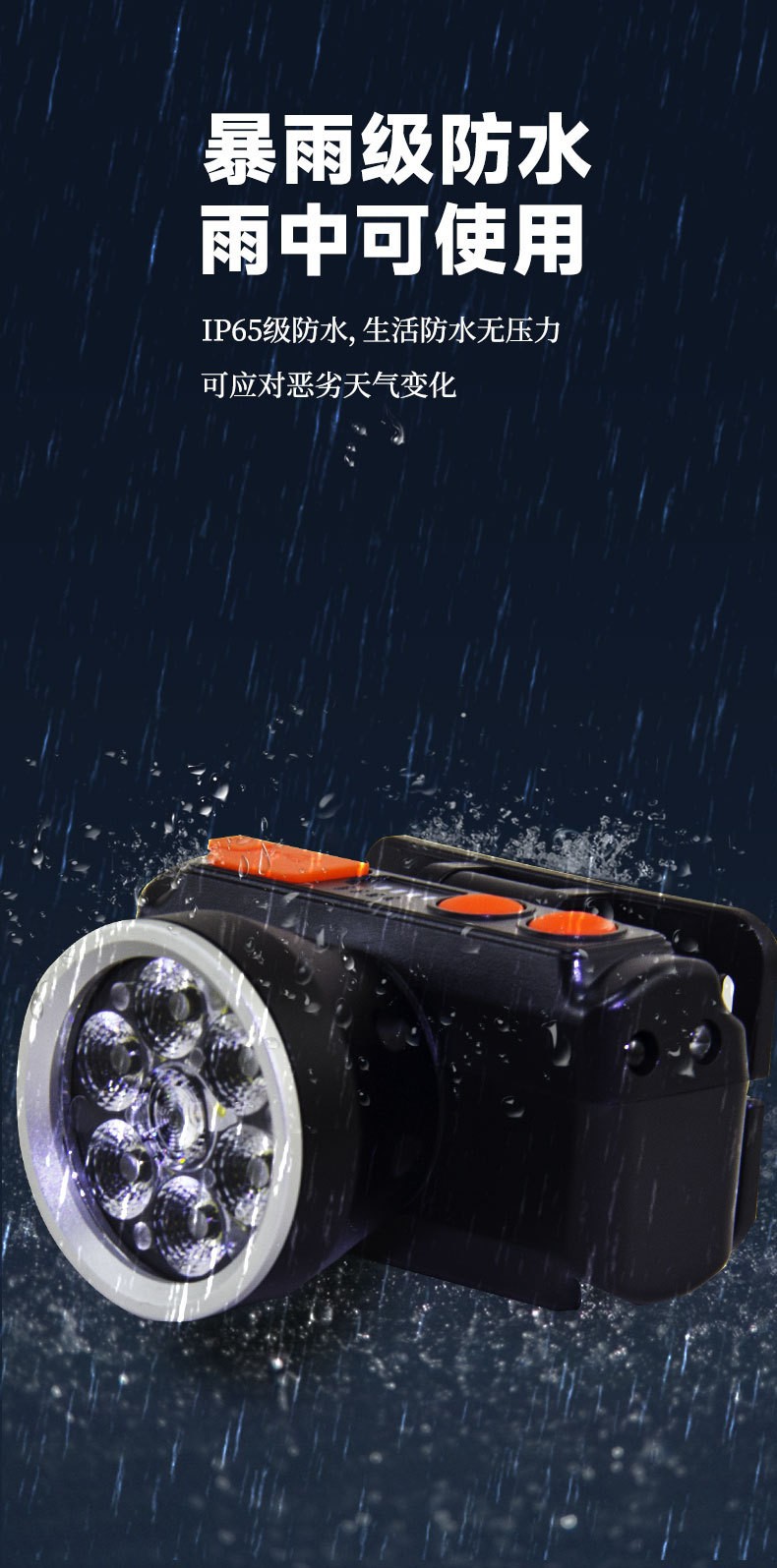 Pailide Cross-border high-power sensor headlamp with long-range flashing integrated 6+1 strong light aluminum alloy for outdoor night fishing and cycling pic 20