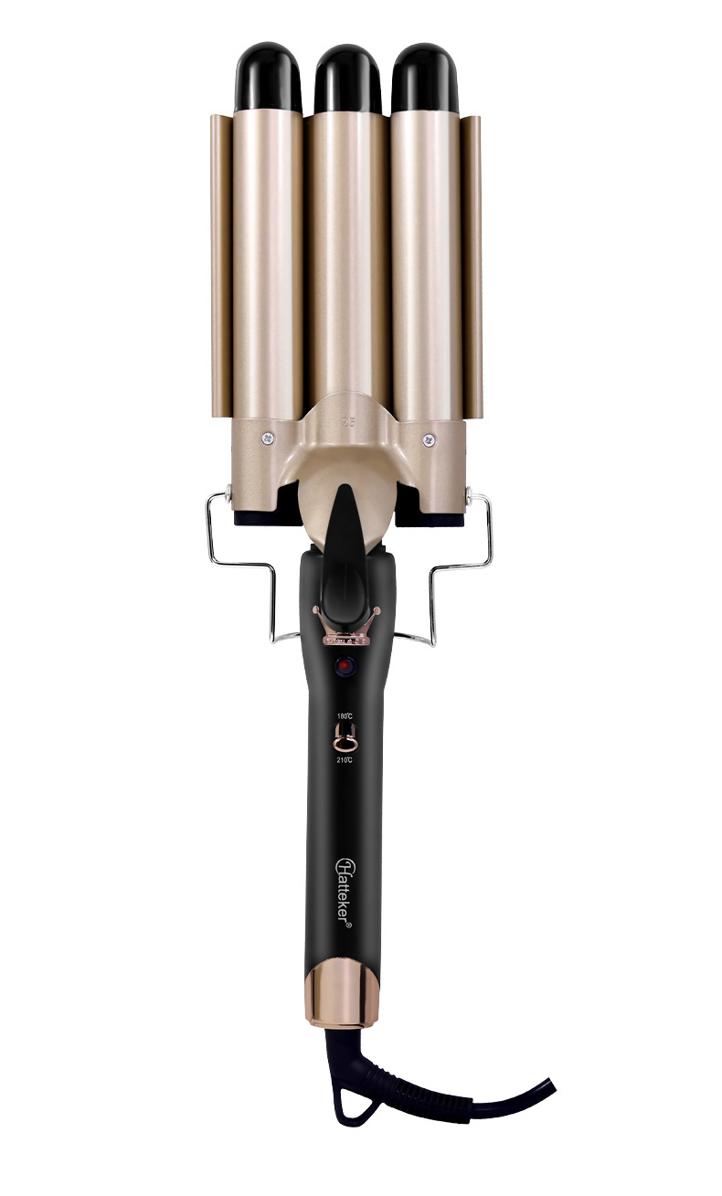 HATTEKER electric curling irons, egg curling irons, 25MM three-tube hair curlers, instant noodle heads, water ripple small hair curlers, large hair curling irons pic 11