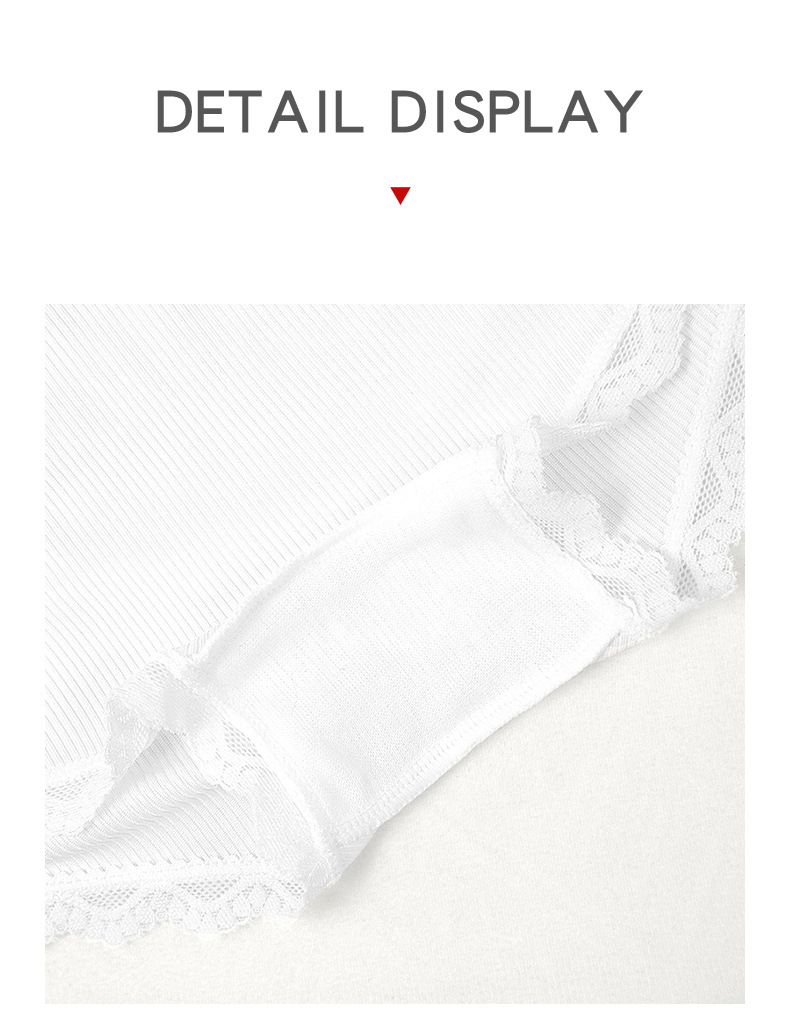 Olivia's Night跨境专供纯棉平角内裤女生纯色低腰透气收腹无痕大码女士内裤批发详情6