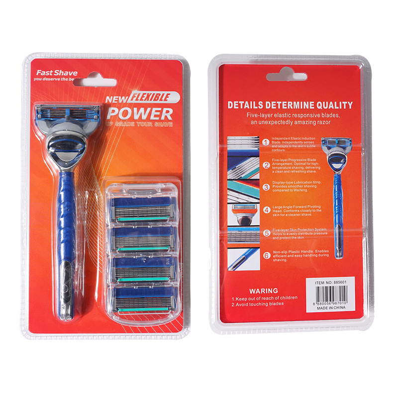 Universal 2-layer, 3-layer, 5-layer manual shavers, razors, disposable shavers set for cross-border export pic 4