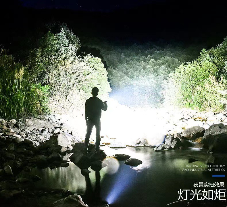Cross-border best-selling octa-core flashlight, outdoor multi-functional led strong light, usb rechargeable, ultra-bright outdoor one-piece consignment pic 18