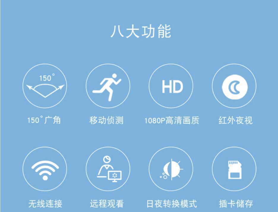 无线智能监控摄像头家用高清夜视彩色室内户外手机远程网络摄像机详情8