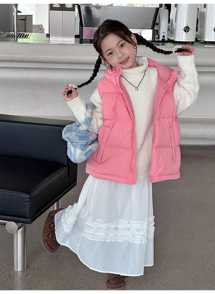 韩国童装儿童羽绒马甲秋装背心外穿男童女童幼儿园背心亲子装坎肩详情7