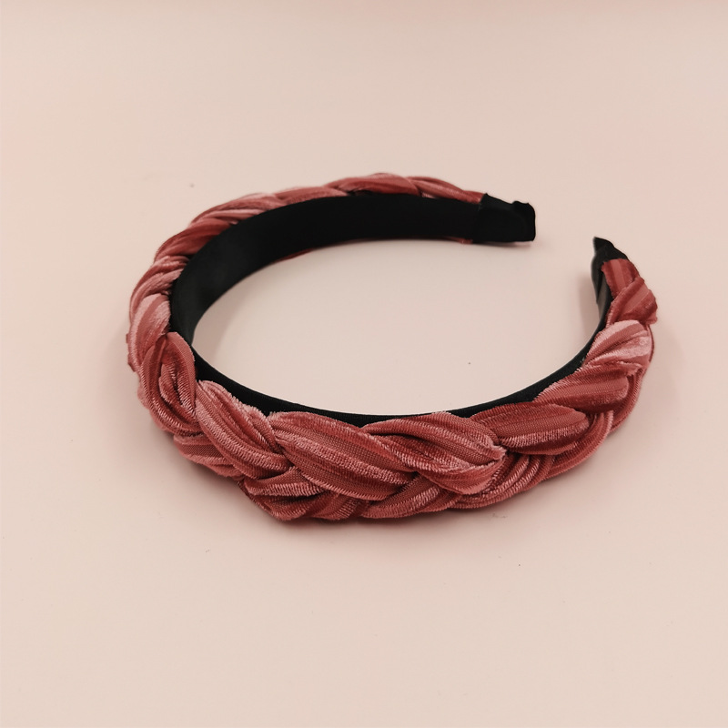 Exclusive Qiwei Accessories, exclusive cross-border new handwoven twisted pleated multi-strand multi-color hair band headwear for women pic 10