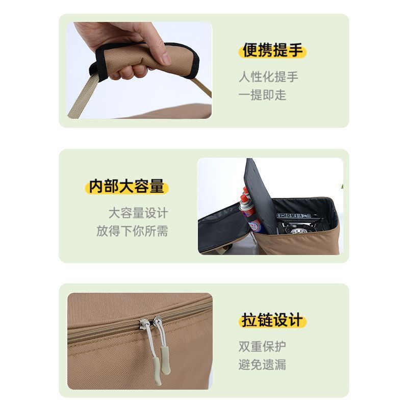 户外卡式炉便携收纳包可放气罐野餐烧烤锅具收纳箱工具包杂物袋详情12