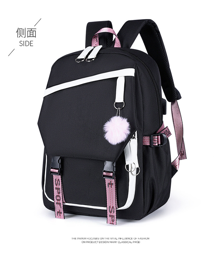 Classic style casual and fashionable hand-held shoulder accessory Korean-style pendant pattern backpack pic 10