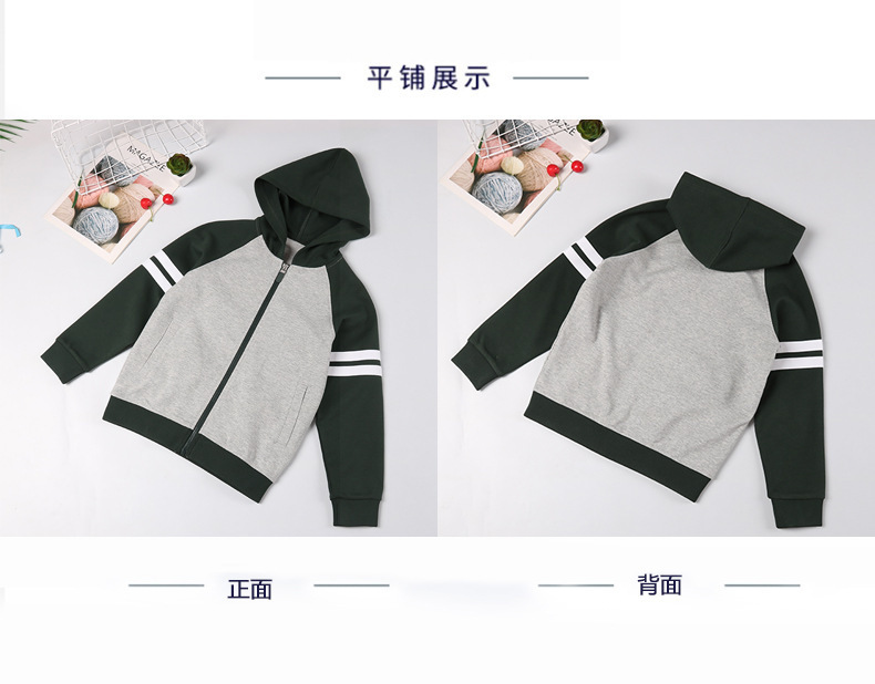 儿童棒球服连帽外套男童中小学生校服套装女童枣红藏青灰色裤子详情10