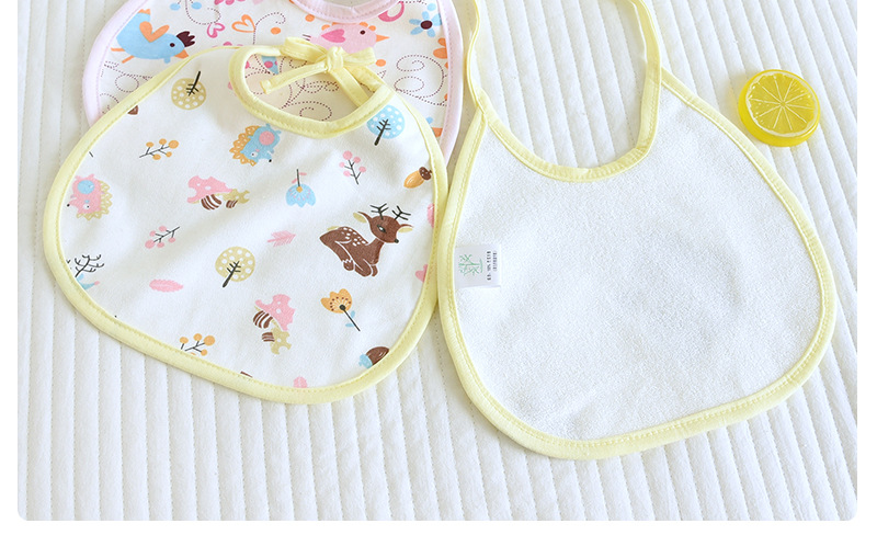 Newborn tie waterproof bib, cute little month-old baby print bib, adjustable infant saliva wipes pic 14