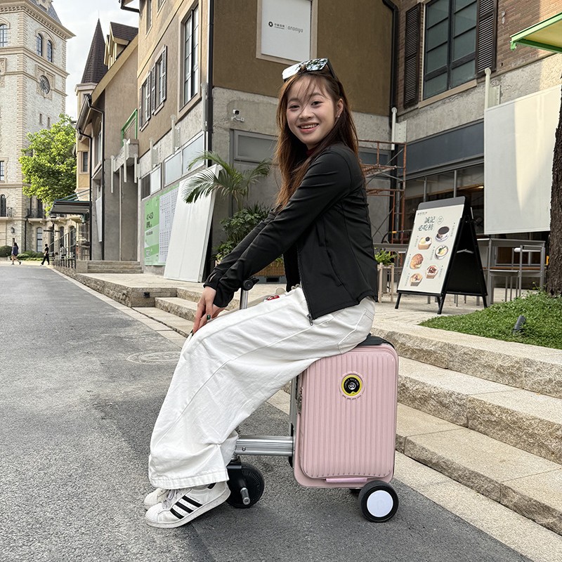 The electric suitcase can be ridden. In 2025, the travel suitcase has an ultra-long battery life. It is a 20-inch carry-on suitcase, a combination suitcase and a handle suitcase pic 1