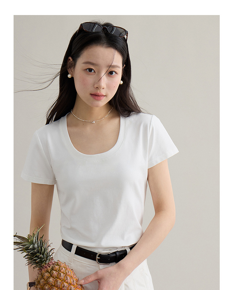 【 Blockbuster B: Super Comfortable Double-collar T-shirt with Upgraded Fabric 】 Spring short-sleeved T-shirt pic 39