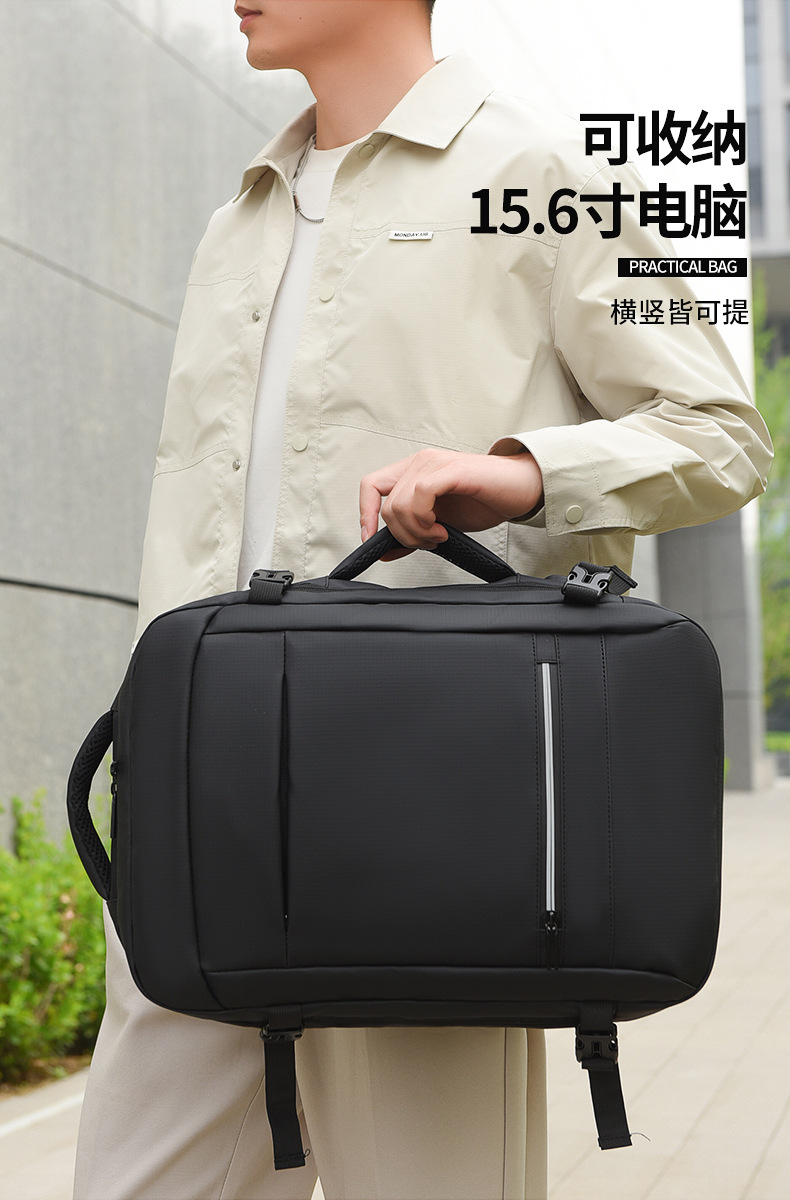 The new business backpack for men with a high-end feel, large-capacity water-resistant computer backpack, and multi-functional student backpacks are trendy pic 4