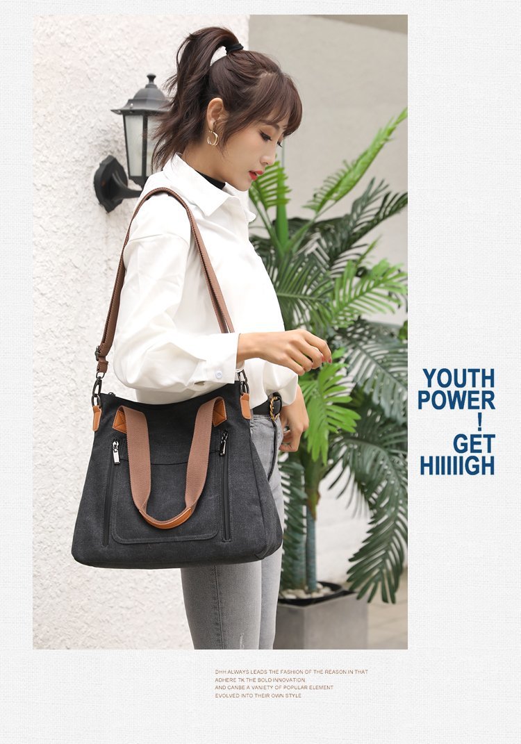 大容量帆布包简约潮搭女包新款韩版手提休闲包都市丽人单肩斜挎包详情19