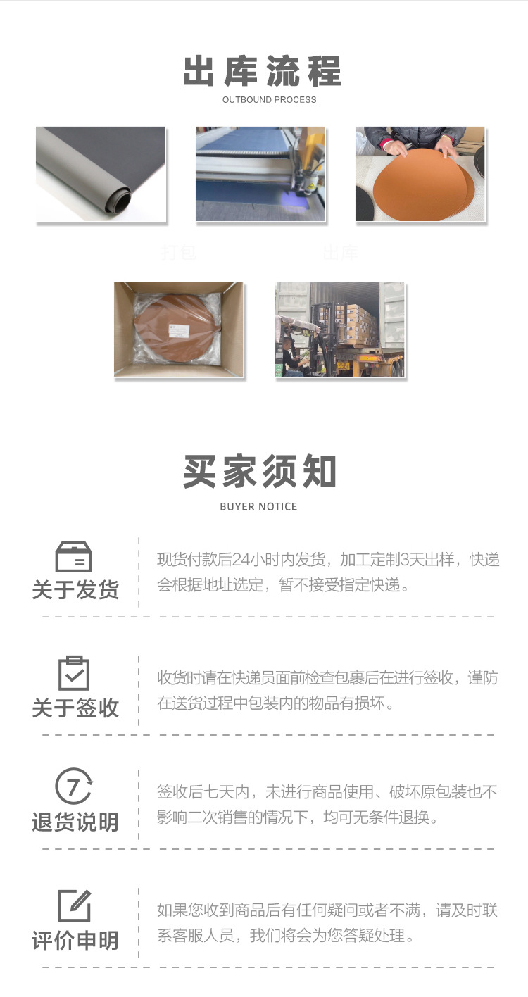 现货款新款轻奢北欧风西餐垫高端复古双面拼接布纹纯色皮革餐桌垫详情15