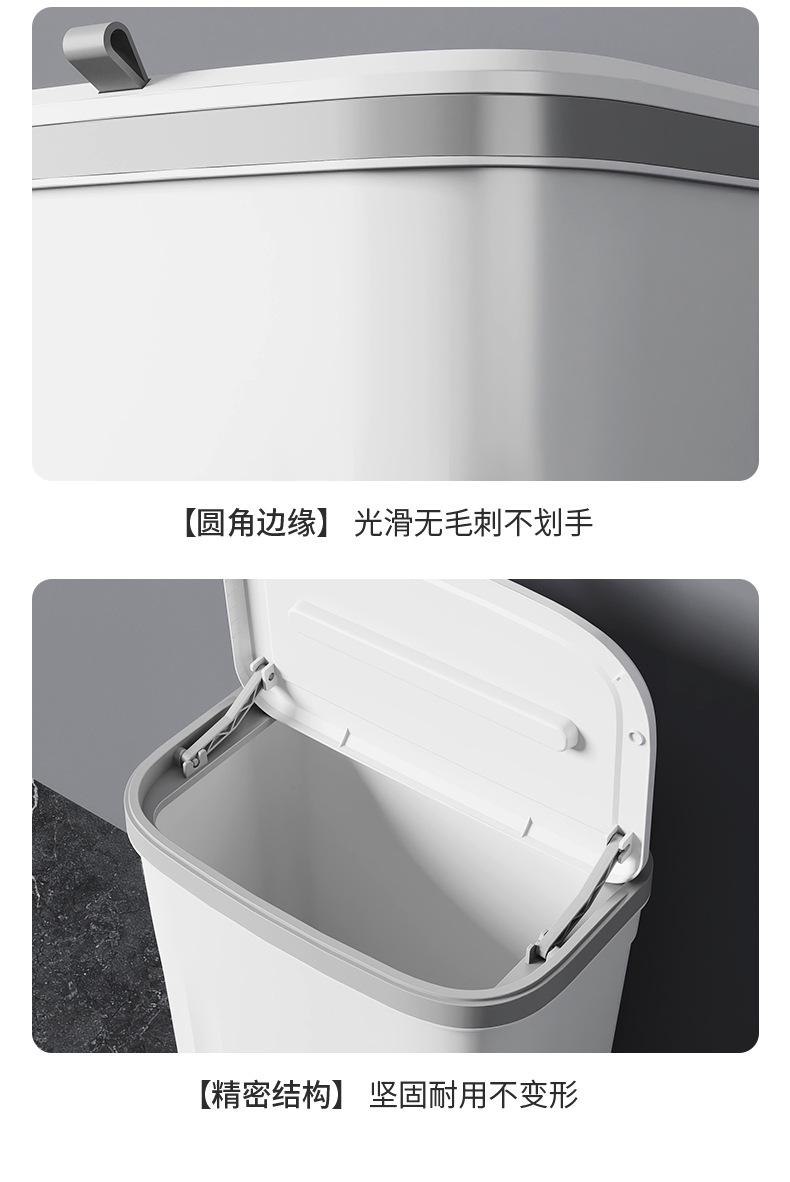 家用挂式垃圾桶厨房橱柜壁挂收纳桶厕所卫生间厂家批发带盖垃圾桶详情16