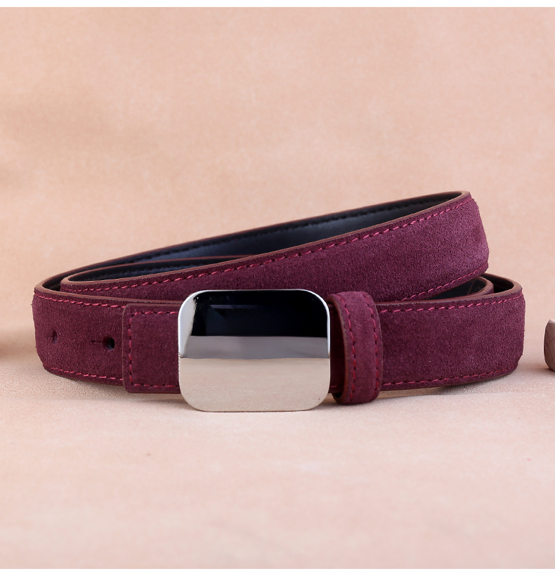 2025新款韩版牛反绒女士皮带潮流简约百搭装饰牛仔裤腰带现货批发详情17