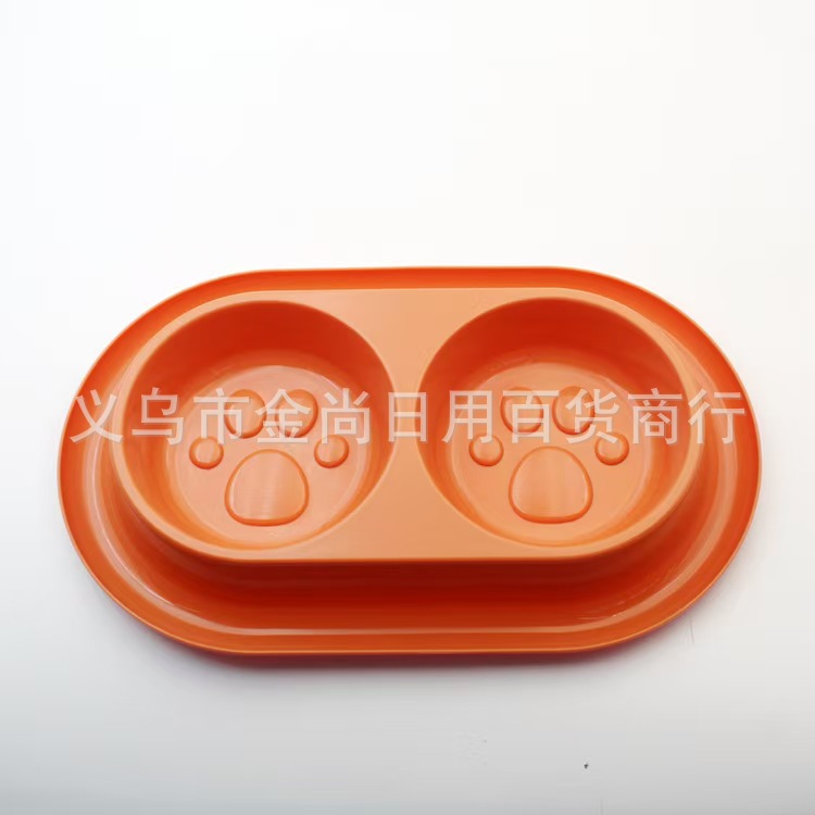Candy-colored pet slow food bowls, dog bowls, cat food bowls, small and large dog anti-knock and anti-choking slow food double bowls pic 7