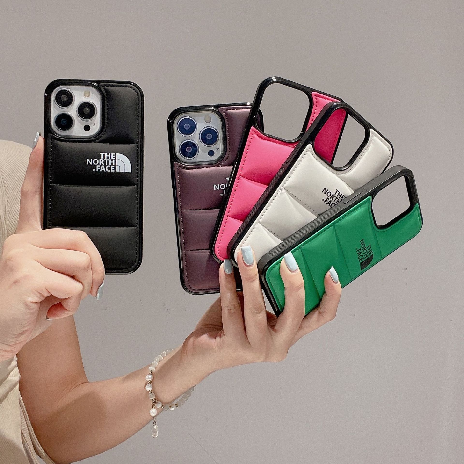 羽绒服北面适用iPhone16promax填充棉手机壳14promax充棉羽绒服13详情5