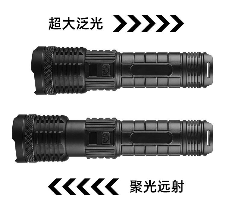 Cross-border outdoor built-in battery strong light flashlight, rechargeable, ultra-bright long-range high-power laser digital display flashlight pic 7