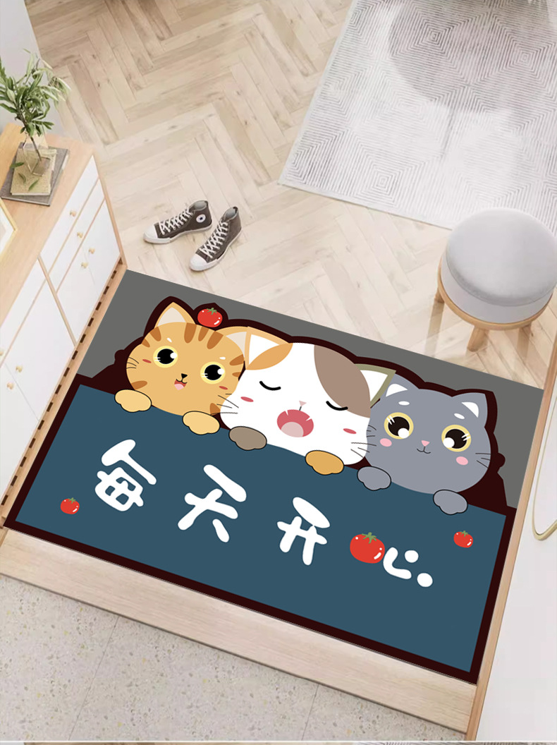 卡通欢迎回家地垫家用进门浴室门口垫子防滑吸水耐磨玄关脚垫详情11