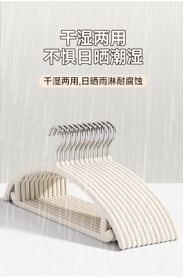 加厚植绒衣架防滑无痕2025新款防肩角家用挂衣晾衣架加宽衣撑衣挂详情8