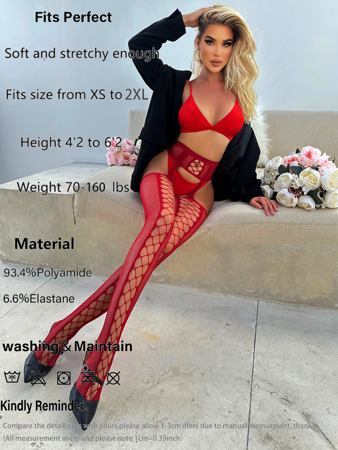 雅尼纺YANNI欧美蕾丝连体网袜情趣内衣套装诱惑渔网丝袜女士性感开裆连裤袜详情1