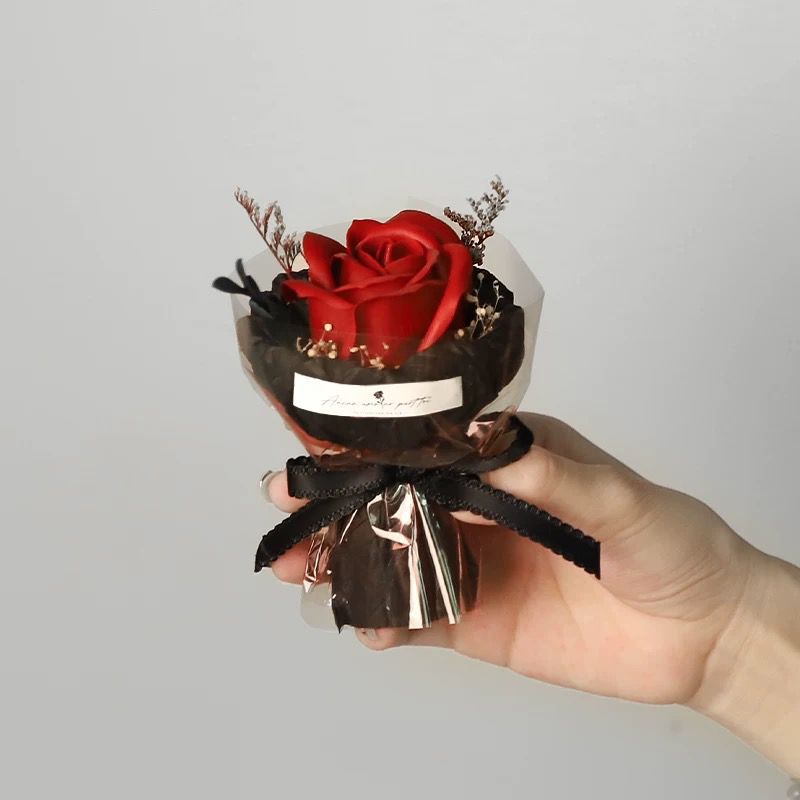 迷你口袋见面小花束玫瑰向日葵永生花仿真花伴手礼盒生日礼物装饰详情10