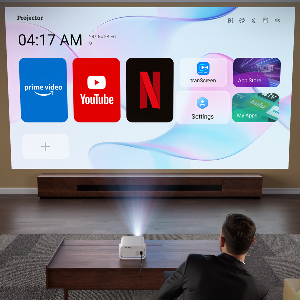 新升级跨境V19投影仪安卓系统高清智能投影机wifi家庭影院投影仪详情12