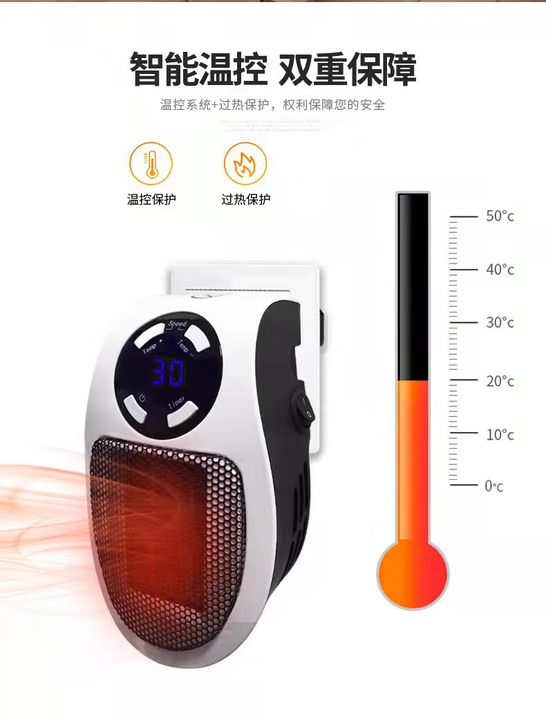 源头工厂小型宝马暖风机迷你热风扇速热电暖器办公室取暖器小太阳详情3