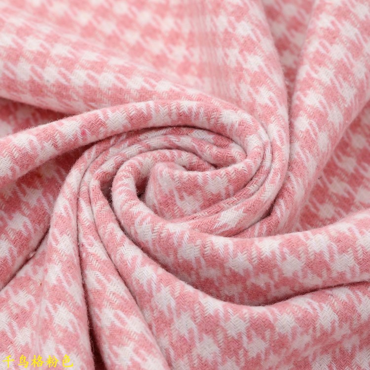 千鸟格粗棉纱色织提花布收纳盒包装时尚小香风外套汽车坐垫布料纺织棉类平布详情38