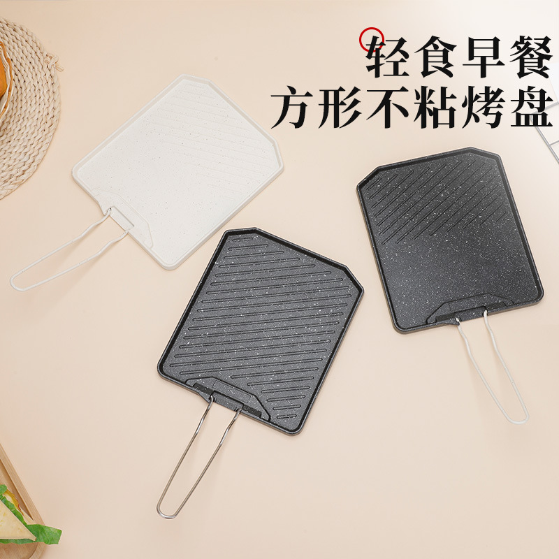 跨境户外露营卡式炉烤肉盘家用烧烤盘不粘煎盘易清洗便携烤盘批发详情1