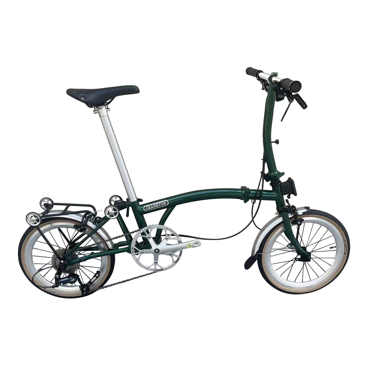Cranston litepro, a 16-inch 9-speed folding bike, is a portable, ultra-light and retro push bicycle pic 6