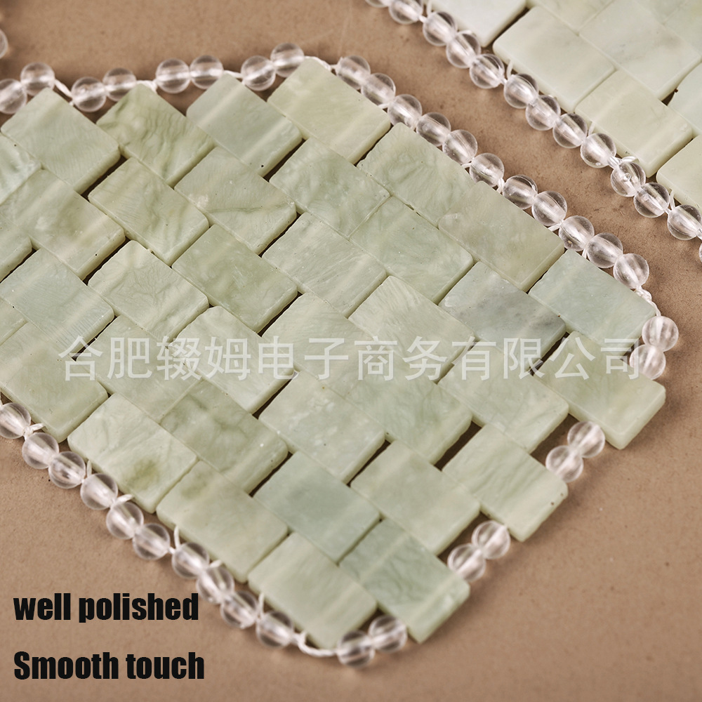 玉石按摩面部护理眼罩岫岩绿风玉软枣玉面部玉石眼帘手工编织跨境源头工厂详情35