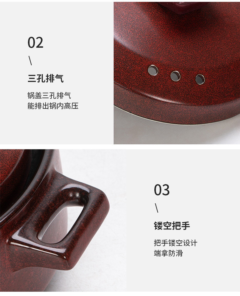 Jinhua lithium porcelain clay pot soup pot, high-temperature resistant 煲仔饭 dry-burning non-cracking rice noodle pot, household red ceramic stew pot pic 19