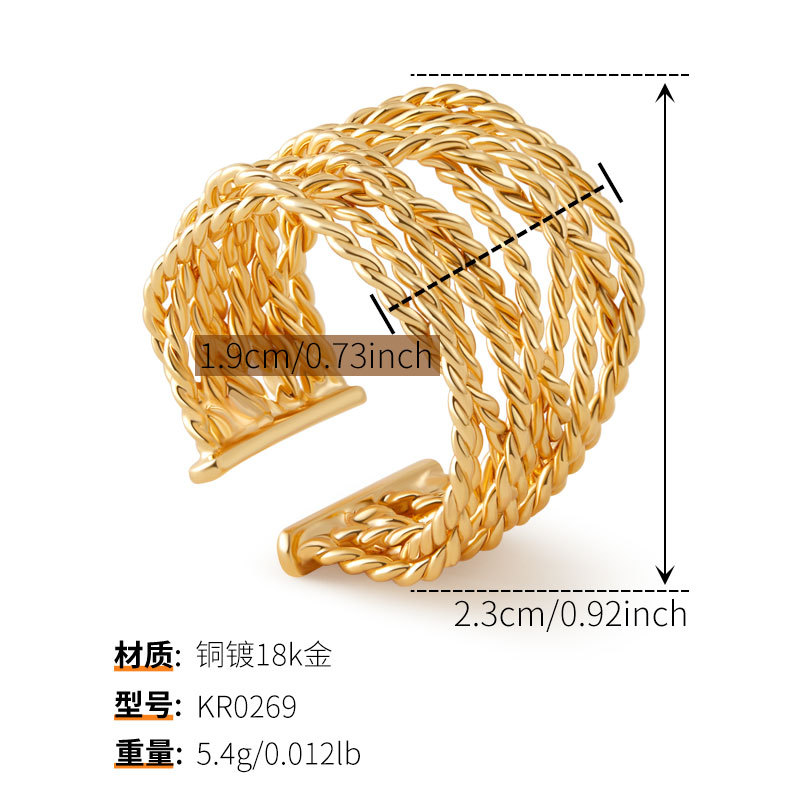 希朗-重工保色戒指开口设计宽面复古chic风欧美个性食指戒商务款详情29